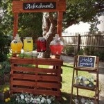 Drink Station with rustic timber bar